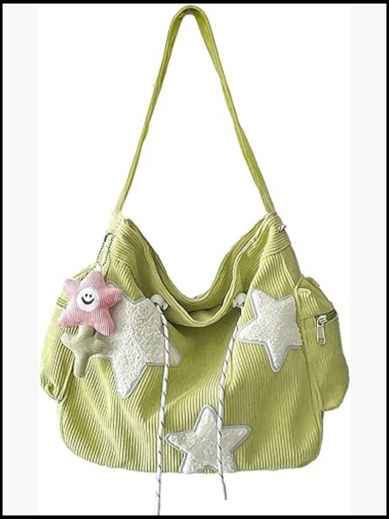 Corduroy Crossbody Bag Hobo Tote Shoulder Bag Y2k Aesthetic Messenger
